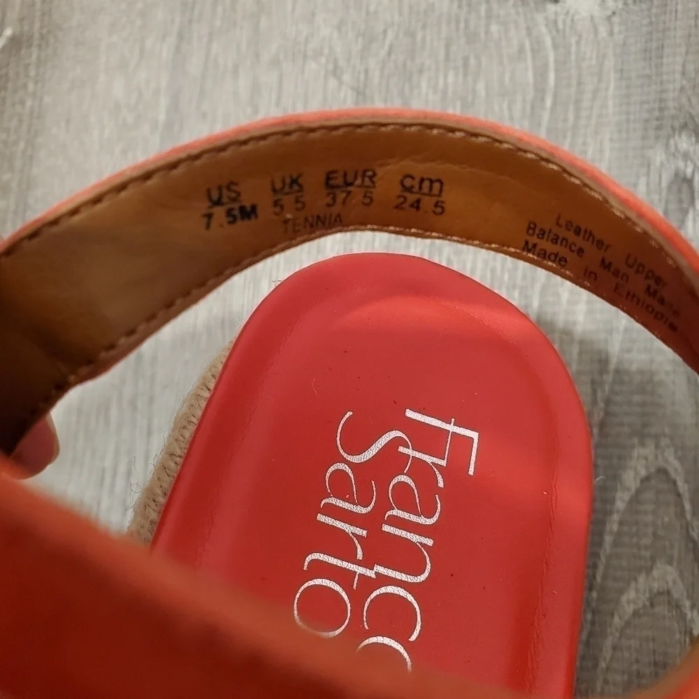 NEW Franco Sarto Tennia Red Espadrille Sandals